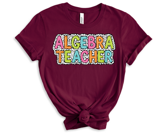 Algebra Teacher Dalmatian Dots DTF TRANSFER