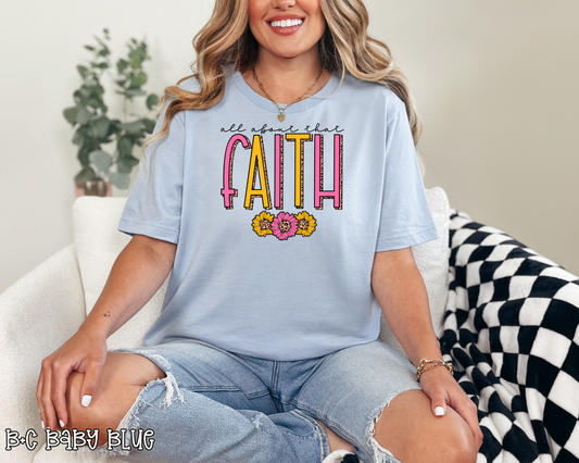 All About That Faith Sunflower DTF TRANSFER