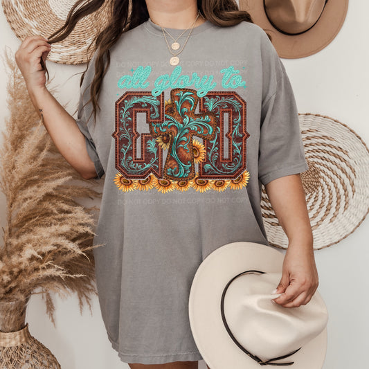 All Glory To God Western DTF TRANSFER