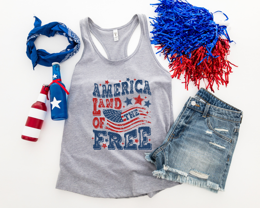 America Land of the Free Distressed