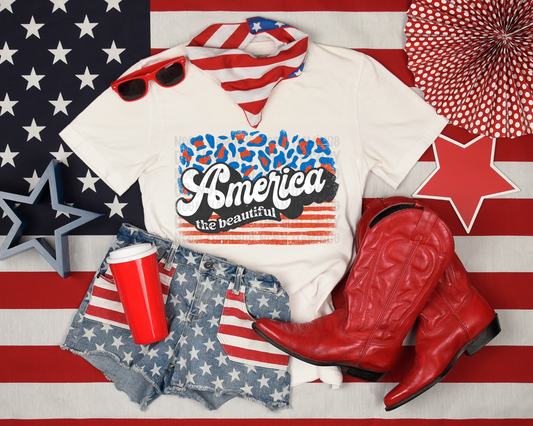 America The Beautiful Leopard Stripes