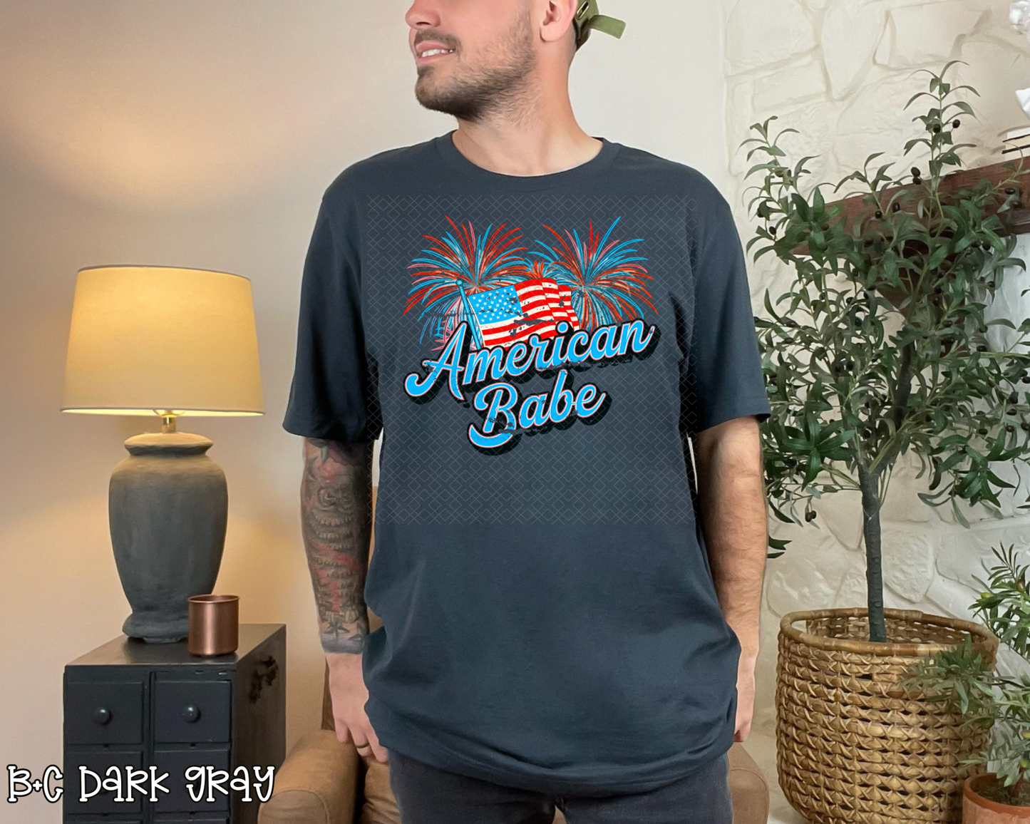 American Babe Fireworks DTF TRANSFER