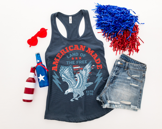American Made Land of the Free DTF TRANSFER