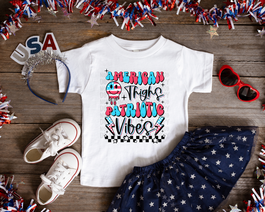 American Thighs Patriotic Vibes DTF TRANSFER