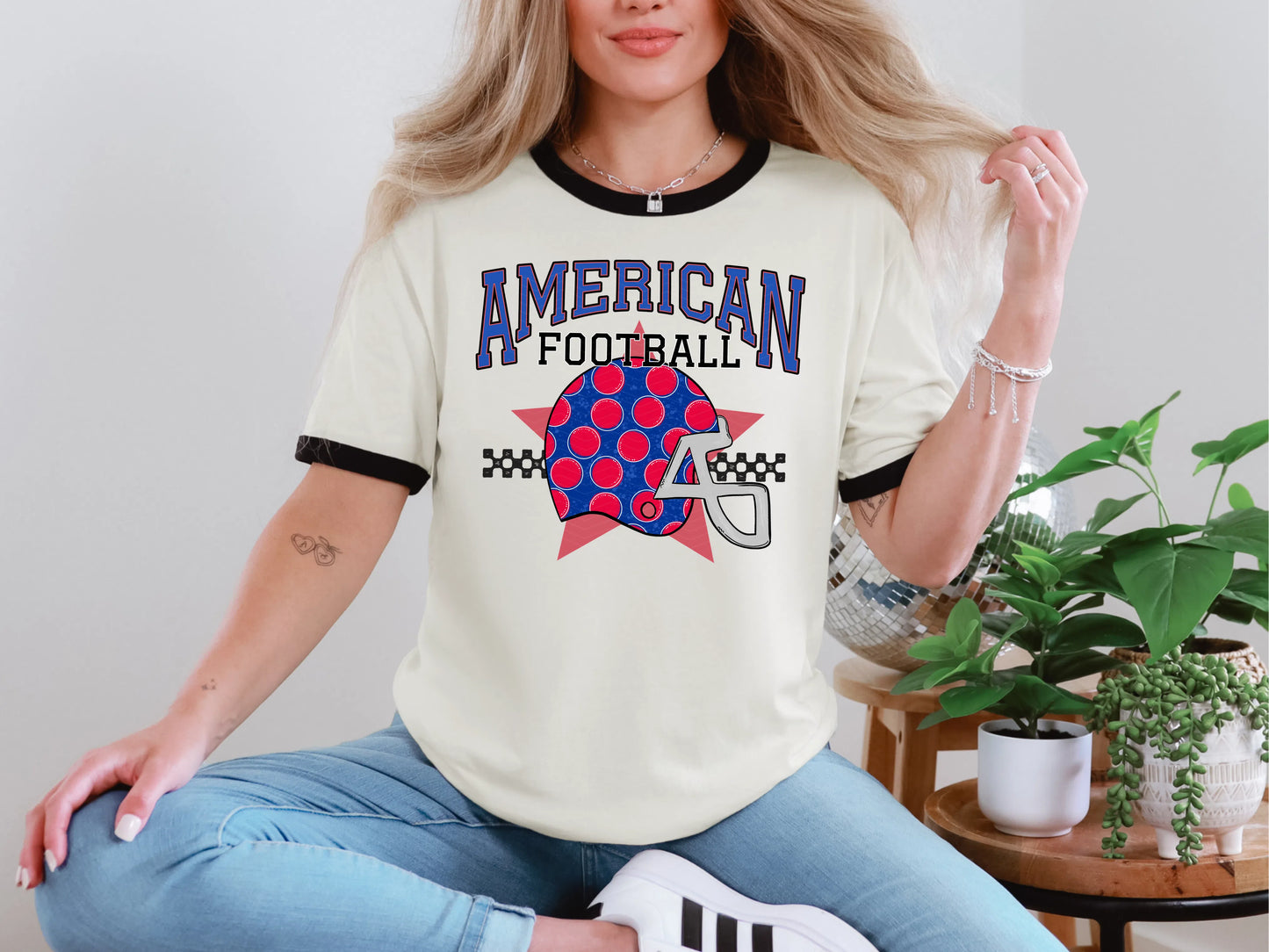 American Football Royal Red DTF TRANSFER
