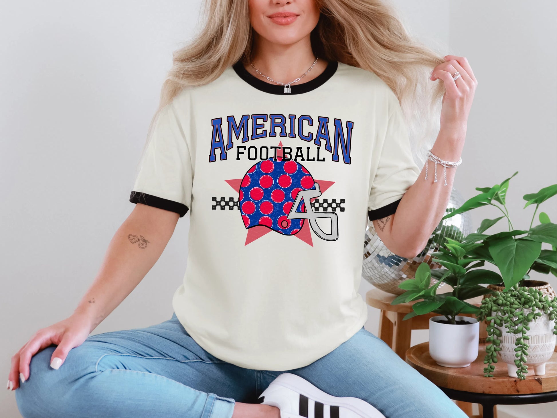 American Football Royal Red DTF TRANSFER