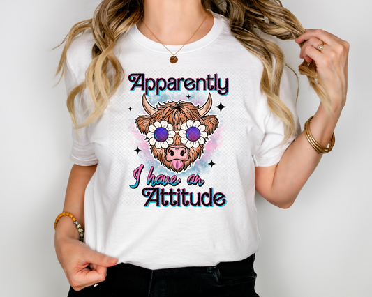 Apparently I Have An Attitude Floral Sunglasses DTF TRANSFER