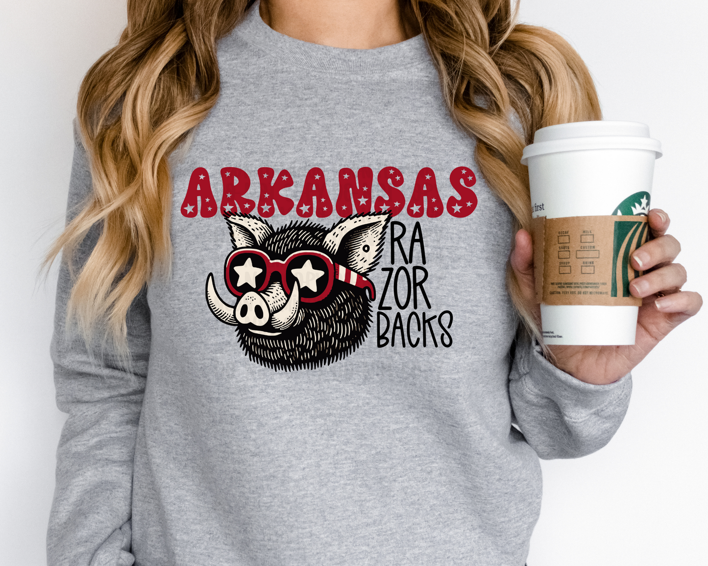 Arkansas Razorbacks Cartoon Mascot DTF TRANSFER