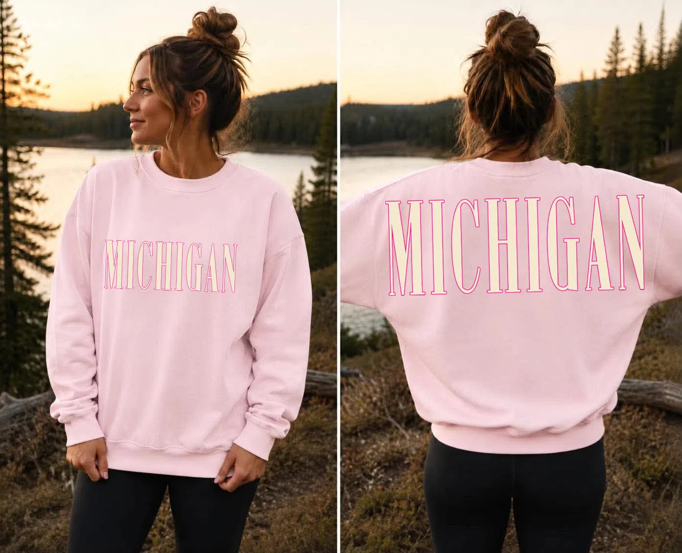 Armspan Words - Michigan Vogue cream pink DTF TRANSFER