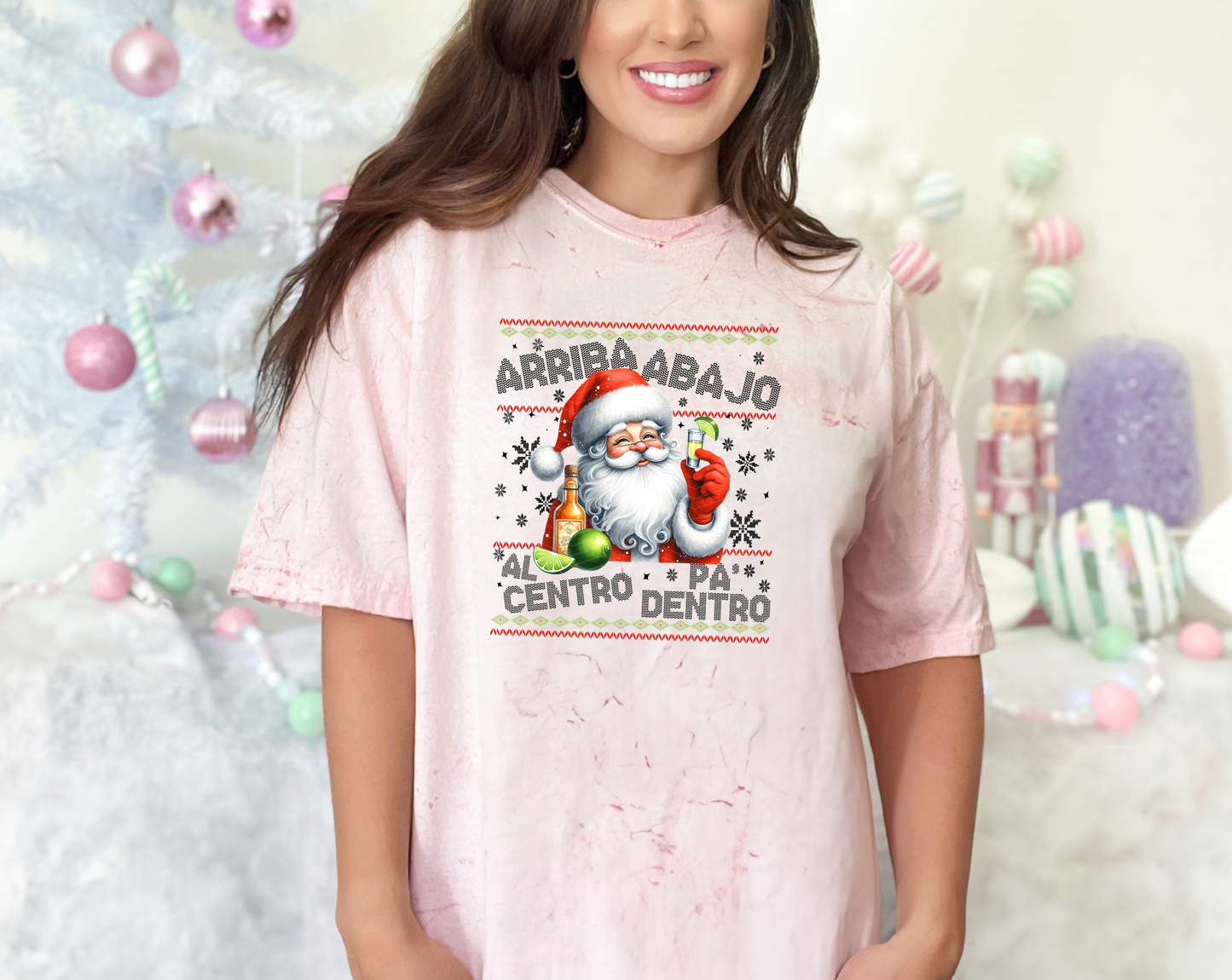 Arriba Abajo Al Centro Pa Dentro Santa DTF TRANSFER