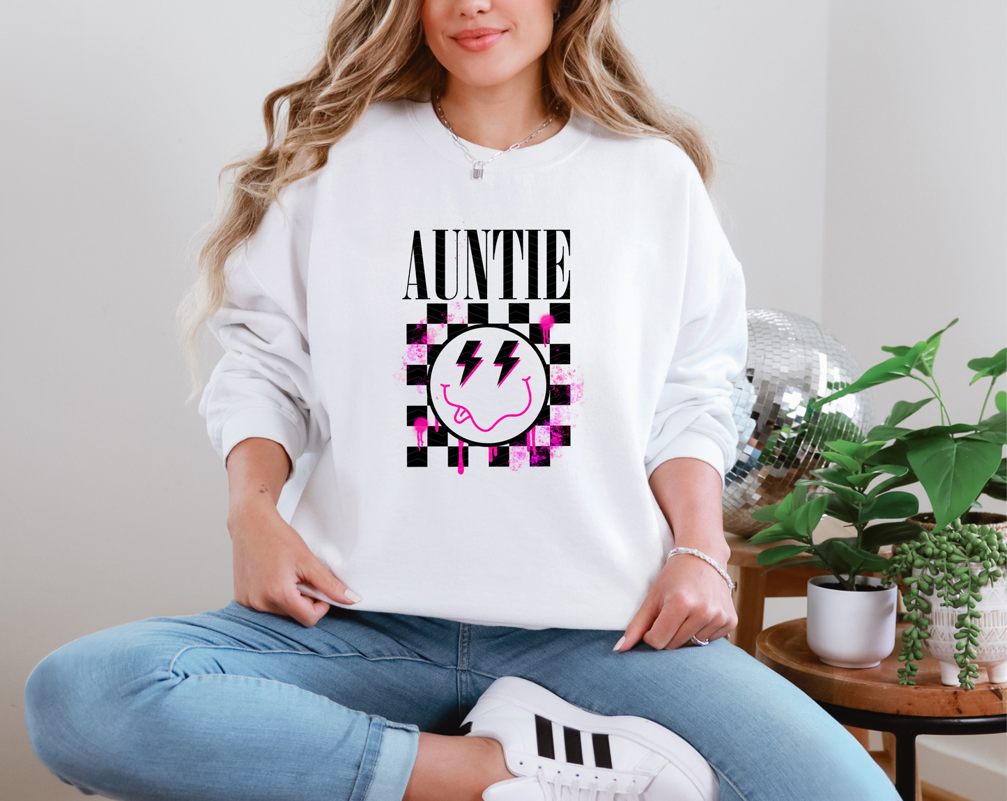 Auntie Band Style Smiley DTF TRANSFER