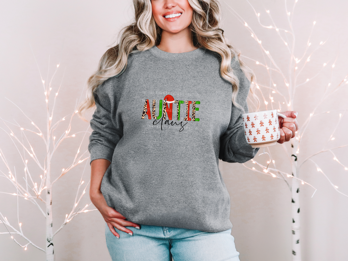 Auntie Claus Half Leopard DTF TRANSFER