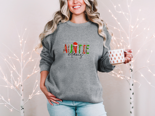 Auntie Claus Half Leopard DTF TRANSFER
