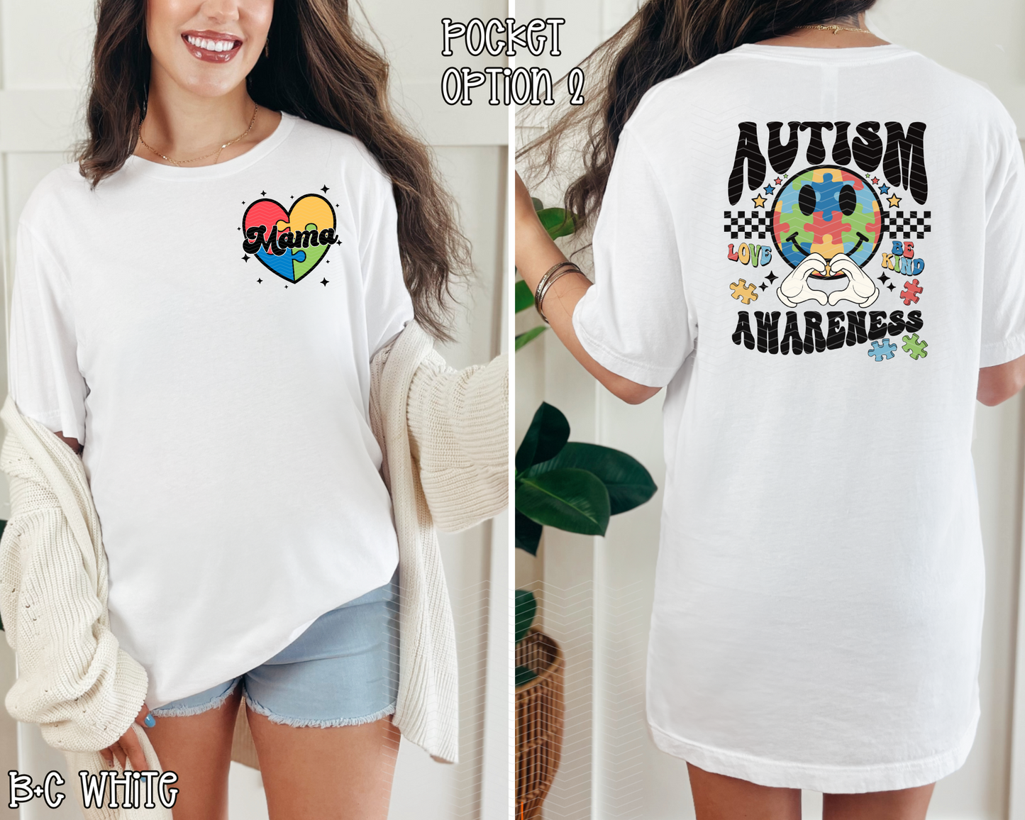 Autism Awareness Smiley Puzzle DTF TRANSFER