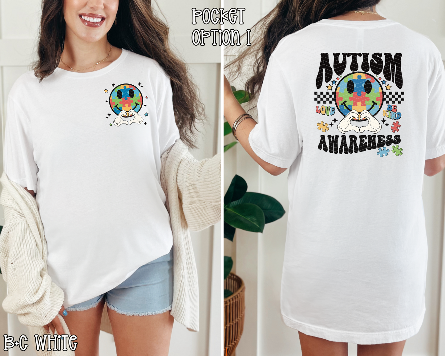 Autism Awareness Smiley Puzzle DTF TRANSFER