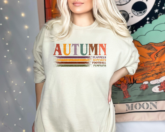 Autumn Flannels Bonfires Football Pumpkins