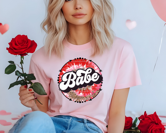 Babe Arrow Tie-Dye Circle DTF TRANSFER