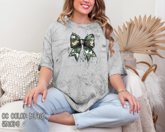 Babes Wear Camo Too Bow DTF TRANSFER
