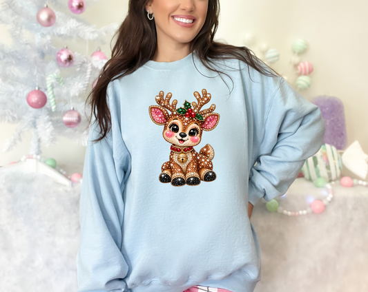 Baby Reindeer Rhinestone DTF TRANSFER