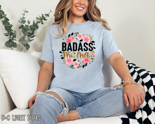 Badass mama Floral DTF TRANSFER