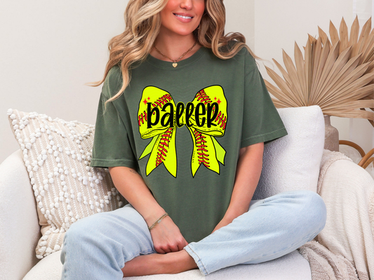 Baller Bow Softball DTF TRANSFER