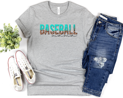 Baseball Mama Half Leopard | 10 Colors | DTF TRANSFER
