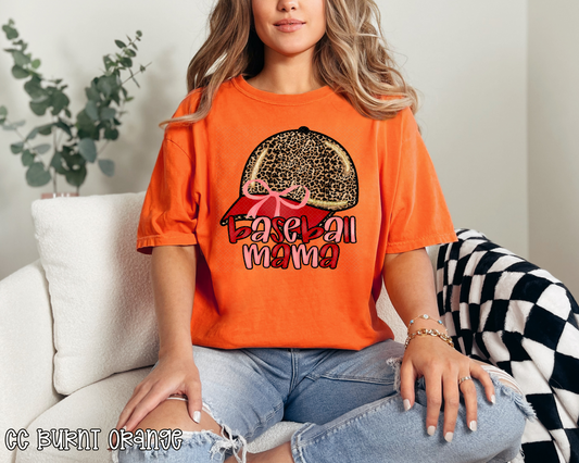 Baseball Mama Leopard Hat DTF TRANSFER