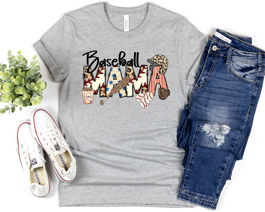 Baseball Mama leopard