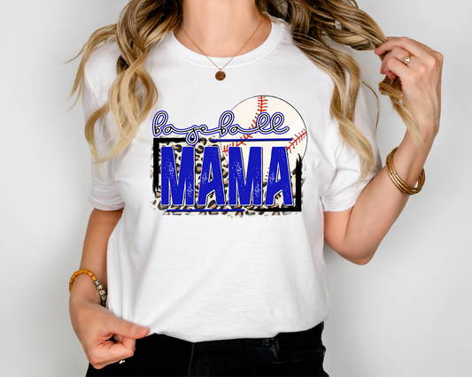 Baseball Mama Dark Blue DTF TRANSFER
