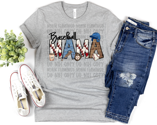 Baseball Mama no leopard DTF TRANSFER