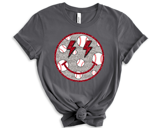 Baseball Smile Glitter