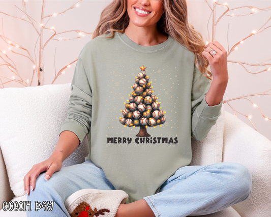 Baseball Christmas Tree DTF TRANSFER