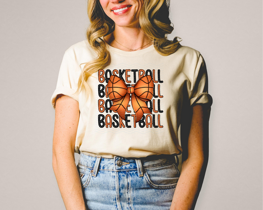 Basketball Stacked with bow