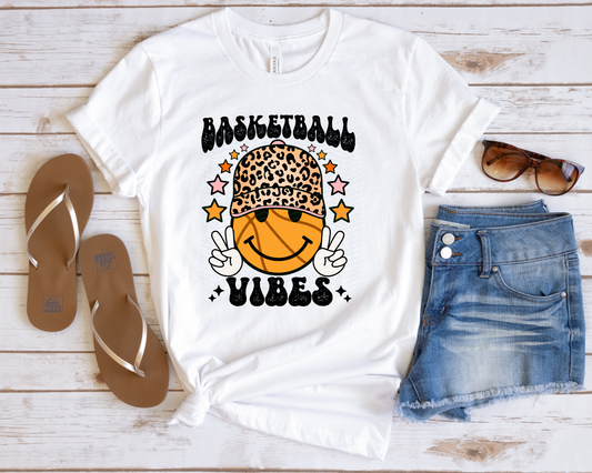 Basketball Vibes Smiley Hat DTF TRANSFER