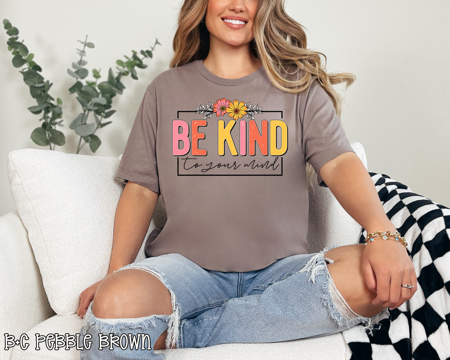 Be Kind To Your Mind Floral Box DTF TRANSFER