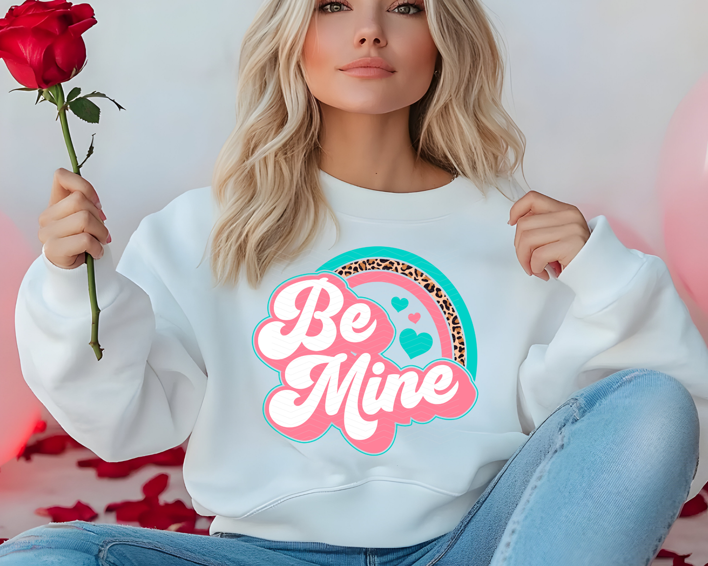 Be Mine Retro Rainbow | 2 COLORS | DTF TRANSFER