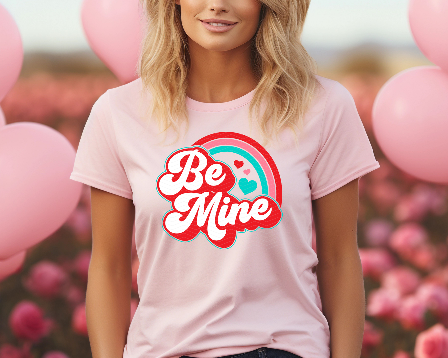 Be Mine Retro Rainbow | 2 COLORS | DTF TRANSFER