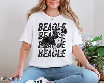 Beagle Stacked DTF TRANSFER
