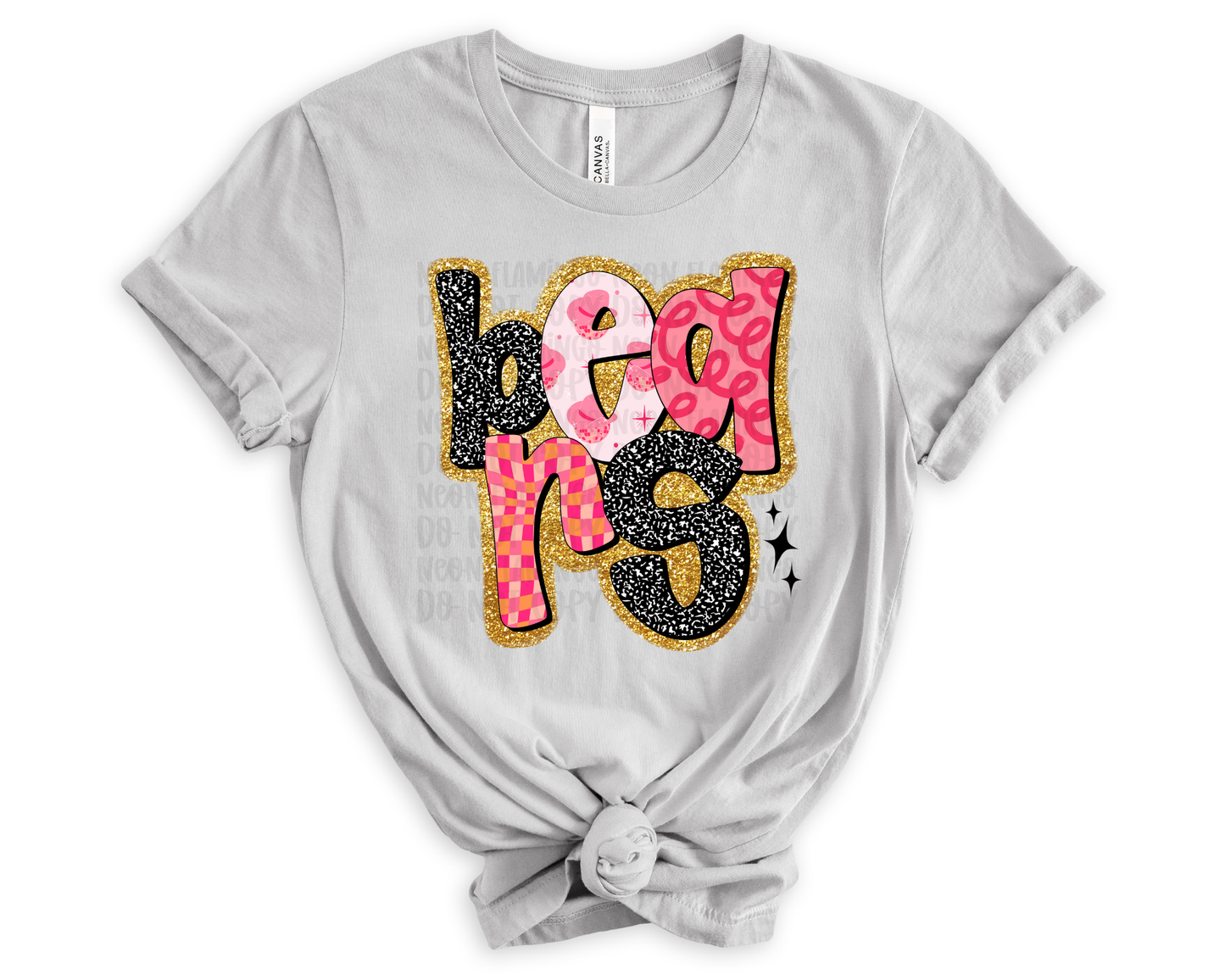 Bears Pink Retro Glitter DTF TRANSFER