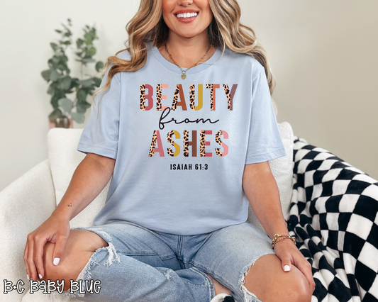 Beauty From Ashes Half Leopard Pastel DTF TRANSFER