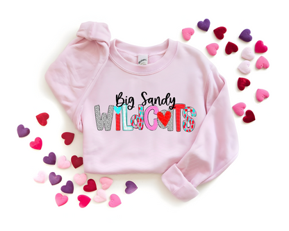 Valentine's Mascot | Hearts Poppy Style | DTF TRANSFER