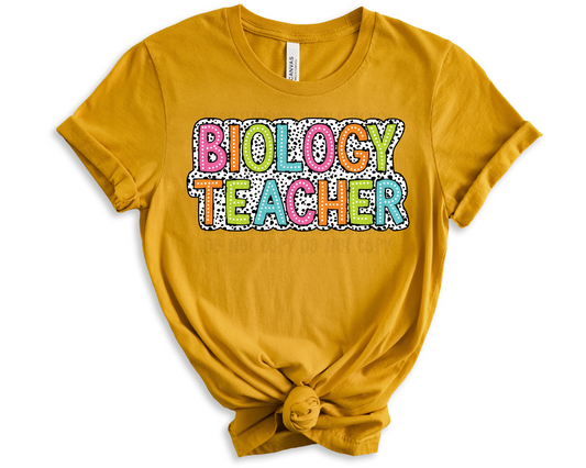 Biology Teacher Dalmatian Dots DTF TRANSFER