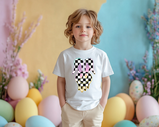 Black Checkered Melting Bunny