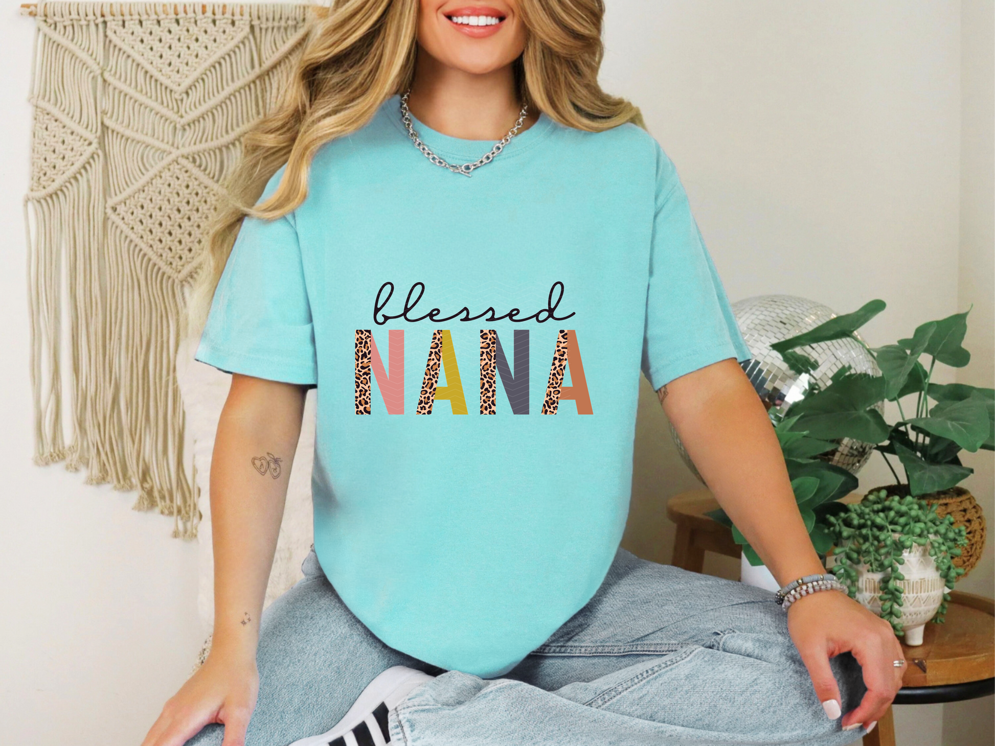 Blessed Nana Half Leopard DTF TRANSFER