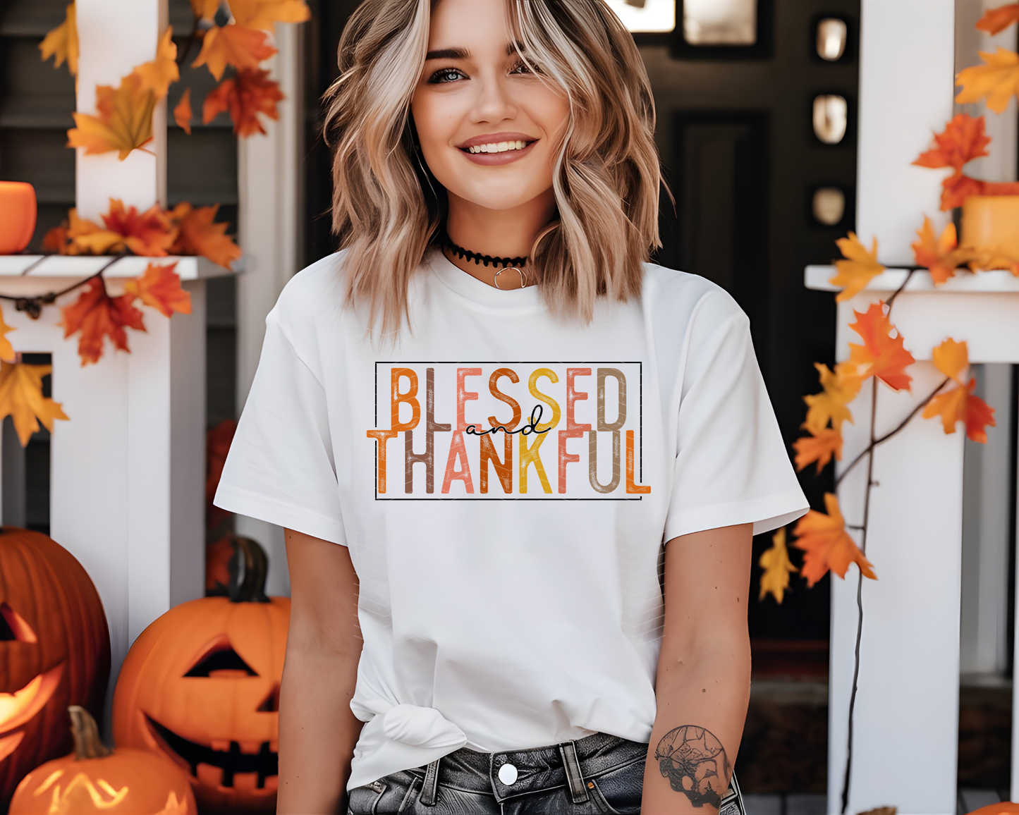 Blessed and Thankful DTF TRANSFER