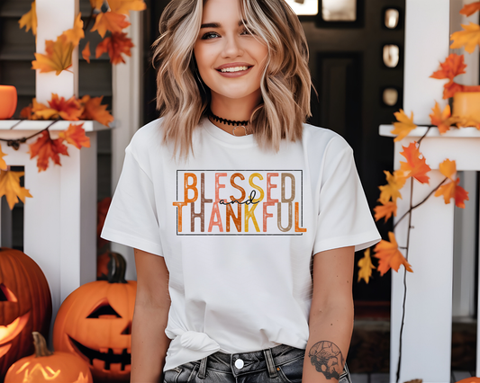 Blessed and Thankful DTF TRANSFER