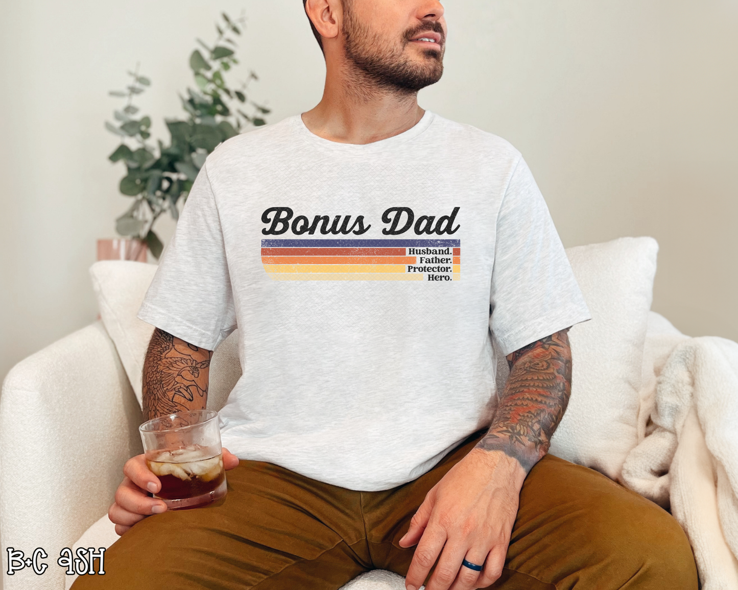Bonus Dad Husband Father Protector Hero DTF TRANSFER