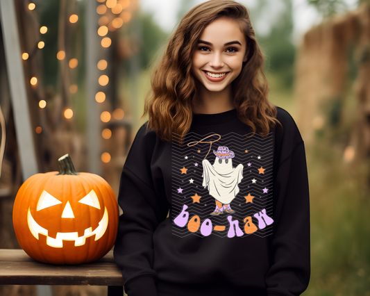 Boo-Haw Ghost Purple Orange DTF TRANSFER