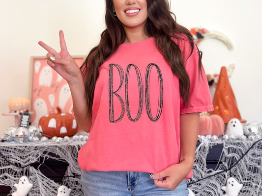 Boo Doodle Glitter DTF TRANSFER