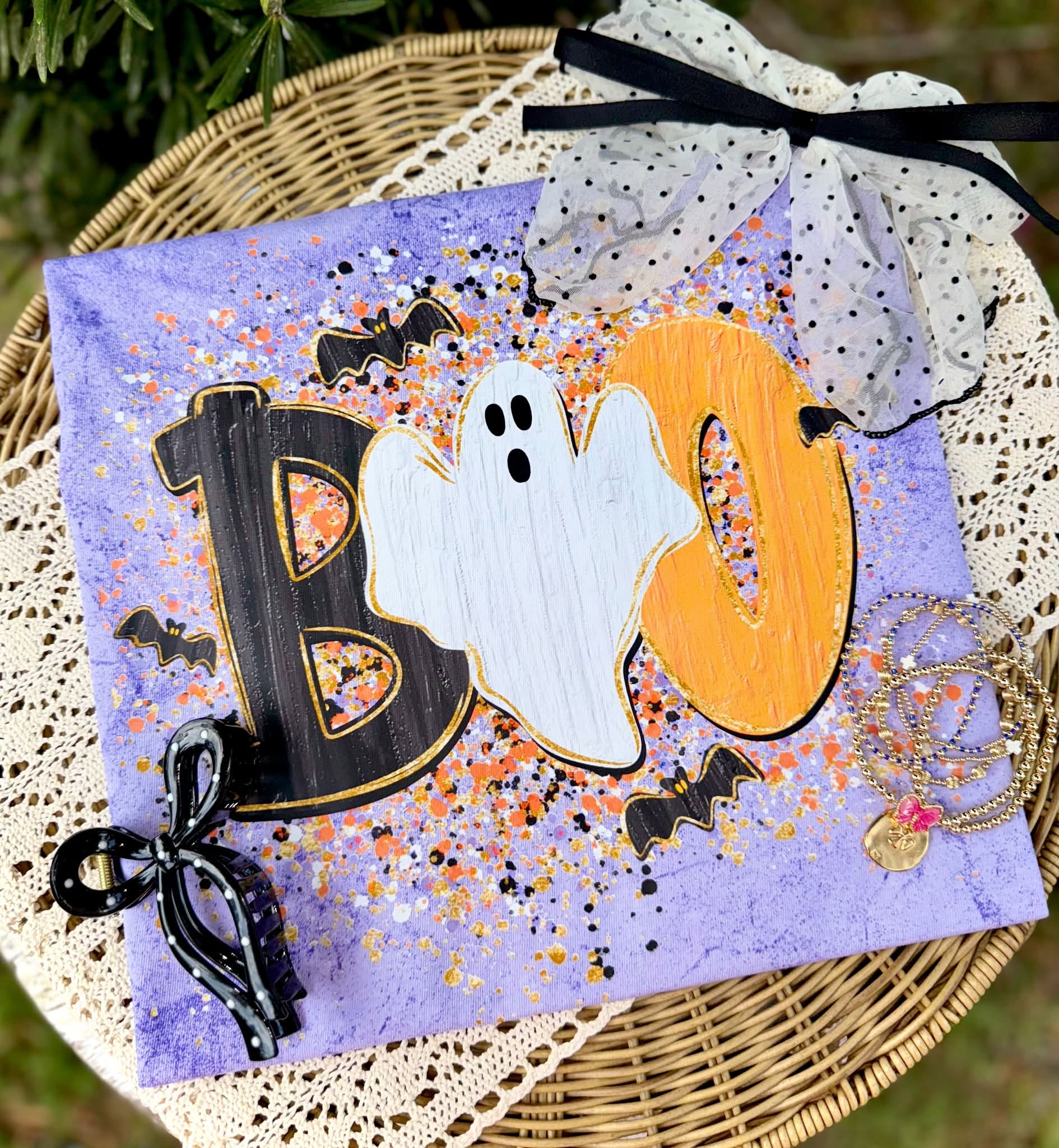 Boo Splatter DTF TRANSFER